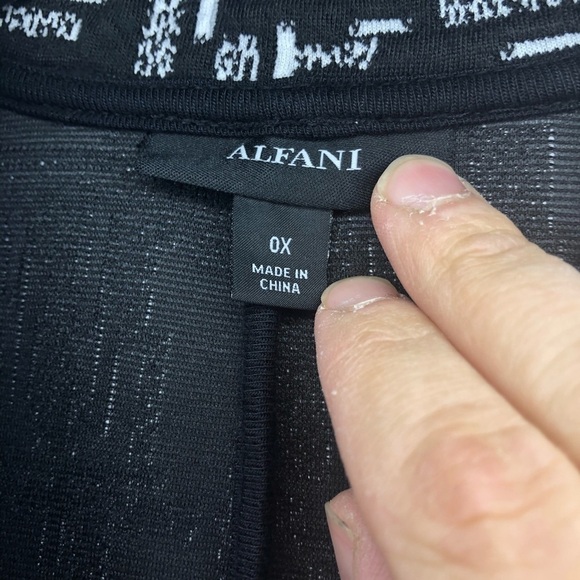 NWT Alfani Open Front Black & White Jacket Sz 0X - Picture 3 of 6